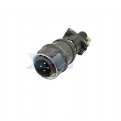 2RM-18 Series 4 Pin Male Cable Plug Unshielded Tail