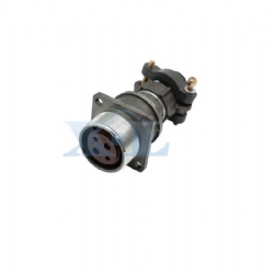 2RM-22 Series 4 Pin Female Panel Flange Receptacle with Tail