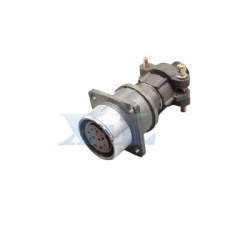 2RM-22 Series 10 Pin Female Panel Flange Receptacle with Tail