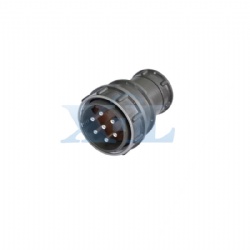 2RM-33 Series 7 Pin Male Cable Plug Shielded Tail