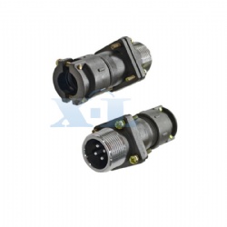 XLP20 4 Pin Male Flange Panel Receptacle with Unshielded Tail