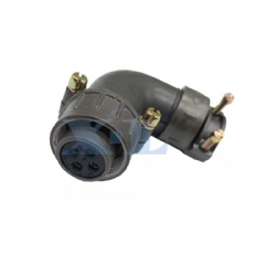 XLP20 4 Pin Female Cable Plug Angled Unshielded