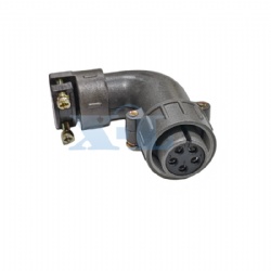 XLP20 5 Pin Female Cable Plug Angled Unshielded