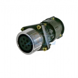 XLP28 7 Pin Female Flange Panel Receptacle with Unshielded Tail