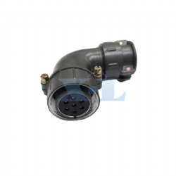XLP28 7 Pin Female Cable Plug Angled Unhielded