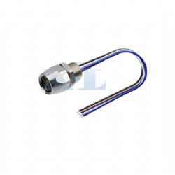 M8 Male Panel Socket Rear Fastened Bullet Shape with Assembly Wires