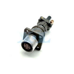 2RM-14 Series 4 Pin Female Panel Flange Receptacle with Tail