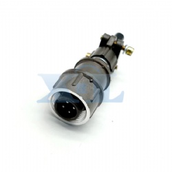 2RM-14 Series 4 Pin Male Cable Plug  Unshielded Tail