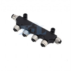 M12 6 Port T Shape Adapter Metal Nut