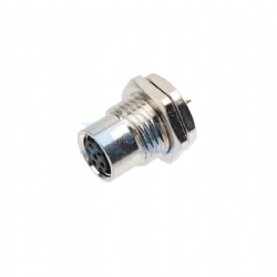 M8 Female Panel Socket Front Fastened M11*1.0 Solder Cup