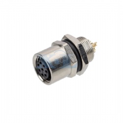 M8 Female Panel Socket Rear Fastened Solder Cup