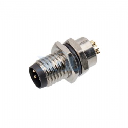 M8 Male Panel Socket Front Fastened Solder Cup